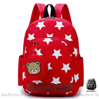 Cartable Enfant Etoiles Mignons Ecole Maternelle - modèle Rouge - Sac Roche ™