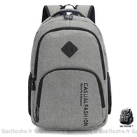 Cartable Garçon Tendance Casual Gris Sac À Dos Collège