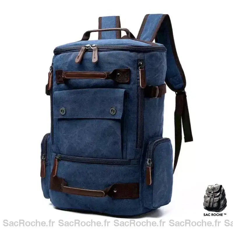 Cartable Homme Style Décontracté Bleu Sac À Dos Travail