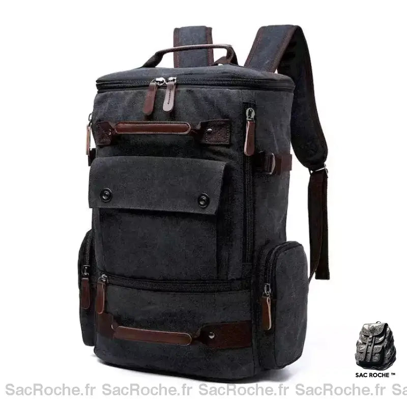 Cartable Homme Style Décontracté Noir Sac À Dos Travail