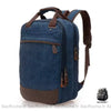 Cartable Homme Toile Rétro Bleu Marine Sac À Dos