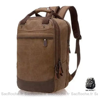 Cartable homme toile rétro - modèle café - Sac Roche ™