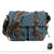 Cartable homme toile & simili cuir - modèle Bleu - Sac Roche ™