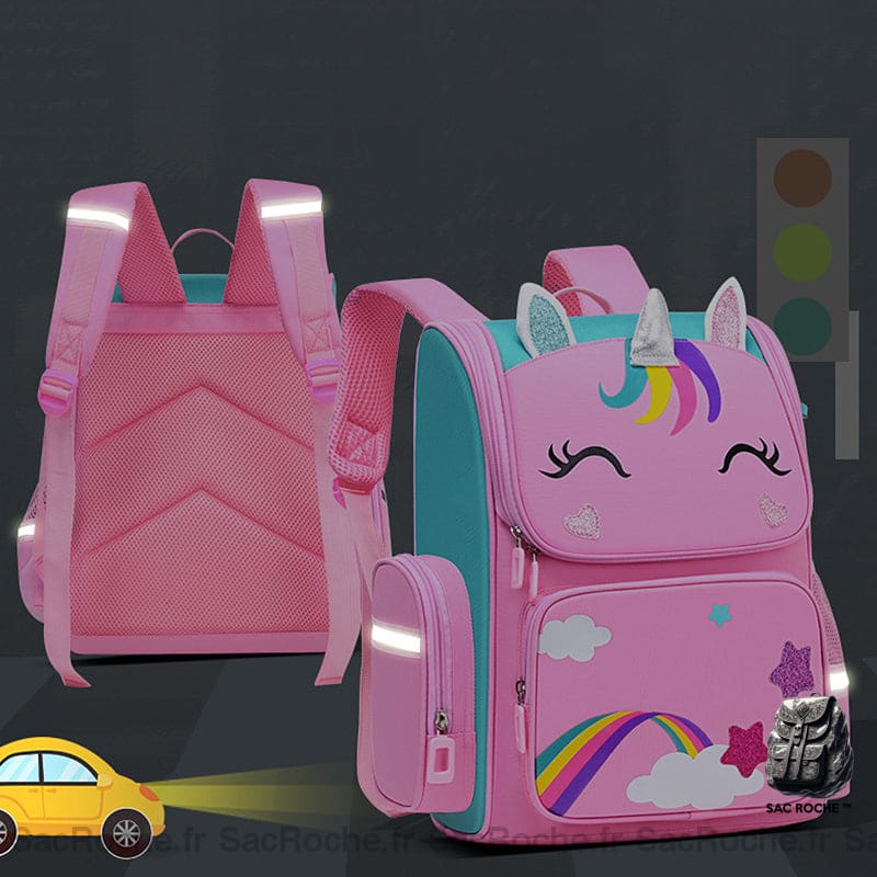 Cartable Licorne Rose Fille Sac À Dos Enfant