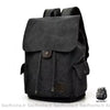 Cartable Toile Homme Canvas Noir Sac À Dos En