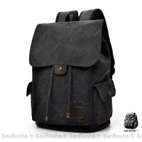 Cartable toile homme canvas - modèle Noir - Sac Roche ™