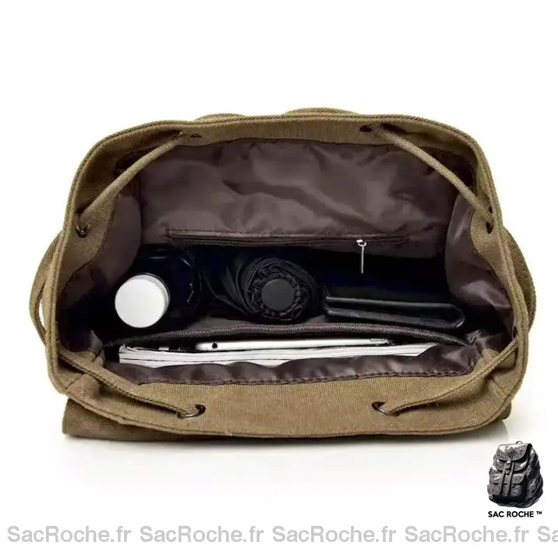 Cartable Toile Homme Canvas Sac À Dos En