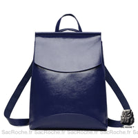 Élégant sac à dos femme cuir beige avec rabat - modèle Bleu - Sac Roche ™