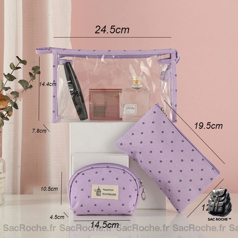 Ensemble 3 Trousses Maquillage Femme