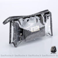 Ensemble 3 trousses maquillage femme - modèle Gris - Sac Roche ™