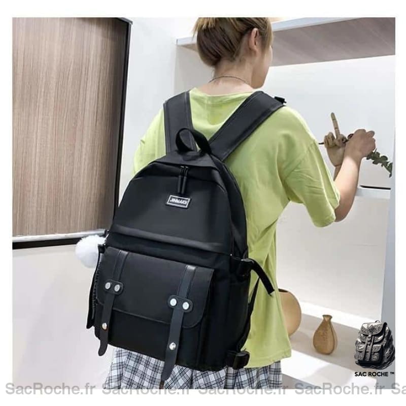 Ensemble Sac À Dos Pompon Pendentif Enfant