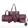 Ensemble Sac Femme Élégant Bordeaux À Main