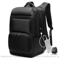 Grand Sac À Dos De Voyage Ouverture Large - Pc 17 Noir Dos Voyage