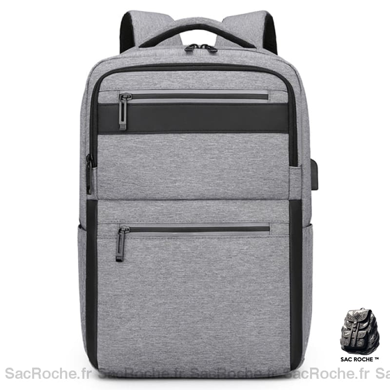 Grand Sac À Dos Homme Compartiments Multiples Gris Clair Sac A Dos Ordinateur