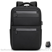 Grand Sac à Dos Homme à Compartiments Multiples - modèle Noir - Sac Roche ™