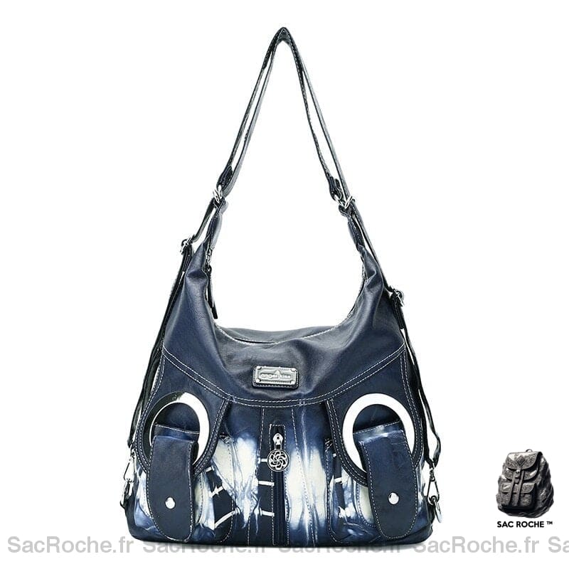 Grand Sac À Main Femme Spacieux Bleu / 30X14X39Cm Sac Main Femme