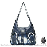 Grand sac à main femme spacieux - modèle Bleu / 30x14x39cm - Sac Roche ™