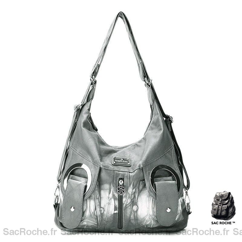 Grand Sac À Main Femme Spacieux Gris Claire / 30X14X39Cm Sac Main Femme