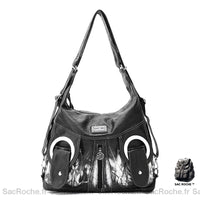 Grand sac à main femme spacieux - modèle Noir / 30x14x39cm - Sac Roche ™