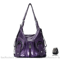 Grand sac à main femme spacieux - modèle Violet / 30x14x39cm - Sac Roche ™
