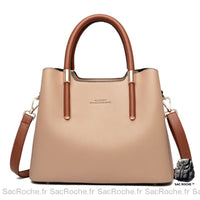 Grand sac bandoulière, anse large - modèle Beige - Sac Roche ™