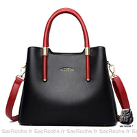 Grand sac bandoulière, anse large - modèle Noir - Sac Roche ™