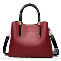 Grand sac bandoulière, anse large - modèle Rouge - Sac Roche ™