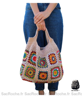 Grand Sac Main Souple Femme - modèle Beige / 50cm - Sac Roche ™