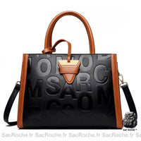 Grand sac noir rigide, style cartable - modèle Camel - Sac Roche ™