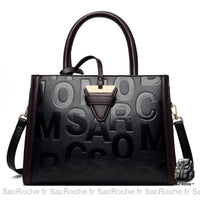 Grand sac noir rigide, style cartable - modèle Marron - Sac Roche ™