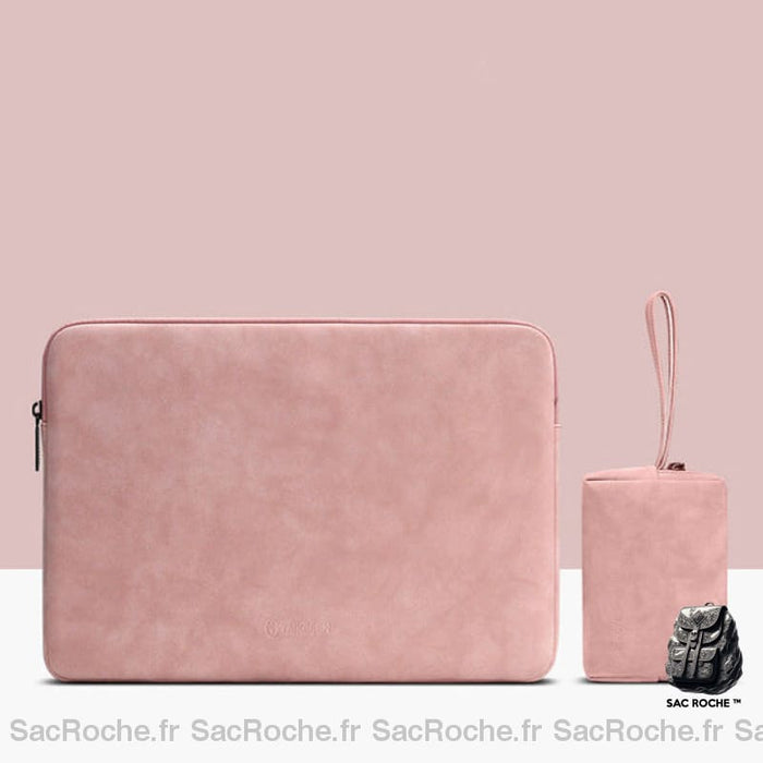 Housse Ordinateur 13-15 - Couleur Unie Protection Élégante Rose / 13 Pouces Sacoches Ordinateur