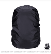 Housse imperméable pour sac à dos de 20 à 80l noir avec un fond blanc