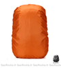 Housse imperméable pour sac à dos de 20 à 80l orange avec un fond blanc