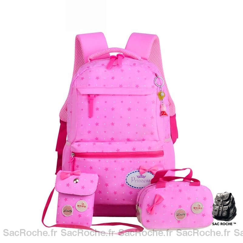 Lot de 03 sacs étoilés à motif noeud, couleurs rose à la mode, bonne qualité