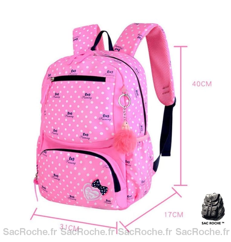 Lot De 02 Sacs Pois Avec Trousse Sac À Dos Enfant