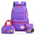 Lot de 03 sacs motifs nœud et cœur - modèle Violet - Sac Roche ™