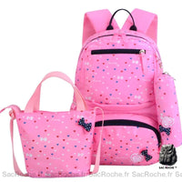 Lot sacs colorés motif nœud cœur - modèle Rose - Sac Roche ™