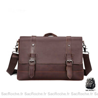 Malette Sac Main Femme - modèle Rouge Marron / 35x23x7cm - Sac Roche ™