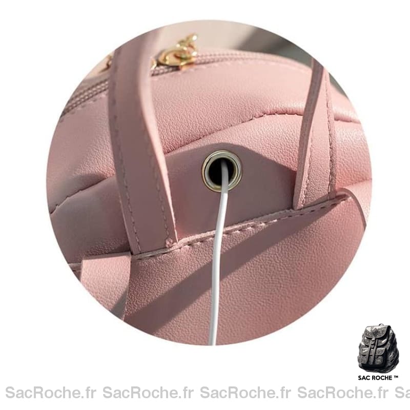 Mini Sac À Dos Cuir Bijoux Dorés Sac Enfant