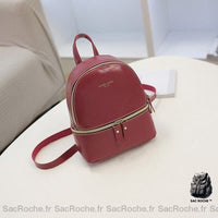 Mini sac à dos cuir femme - modèle Rouge - Sac Roche ™