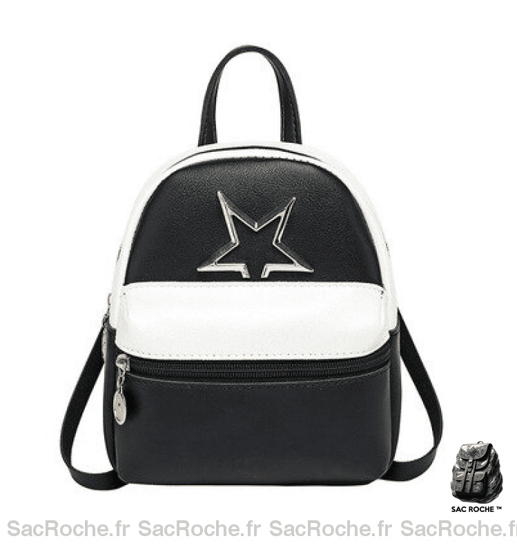 Mini sac à dos femme en cuir PU - Noir - Sac à main Sac à dos