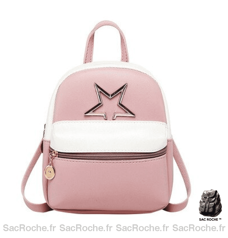 Mini sac à dos femme en cuir PU - Rose - Sac à dos Sac à dos