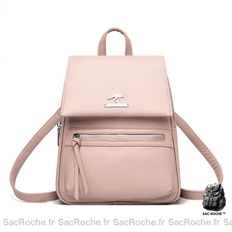 Mini Sac À Dos Femme Grainé Grande Capacité Rose Petit Sac Dos Femme