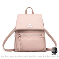 Mini sac à dos femme grainé, grande capacité - modèle Rose - Sac Roche ™