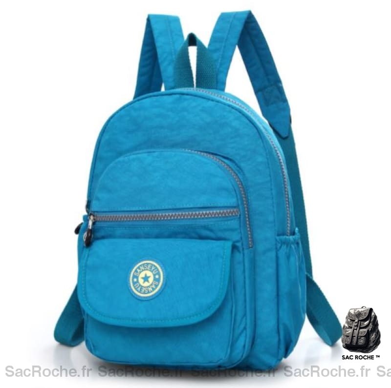 Mini sac à dos femme étanche couleur unie - Bleu ciel - Sac à dos de voyage Sac à dos