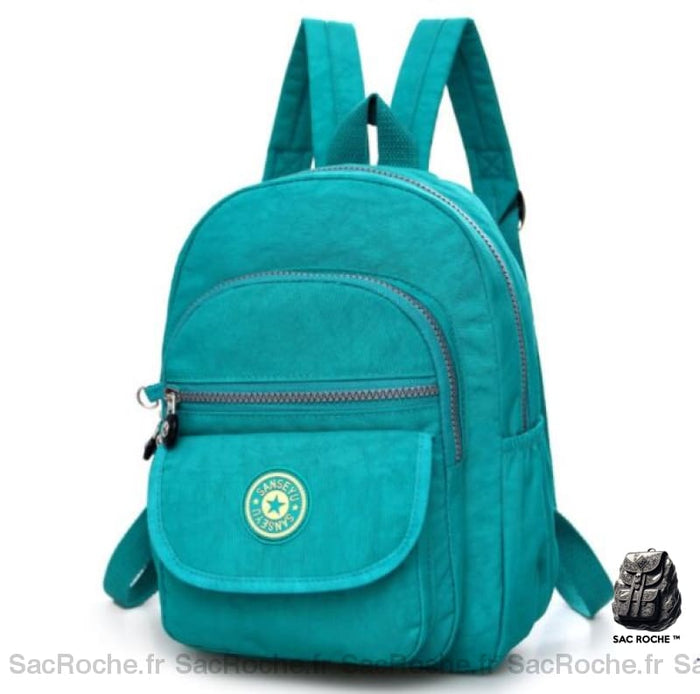 Mini sac à dos femme étanche couleur unie - Vert - Sac à dos Sac à main