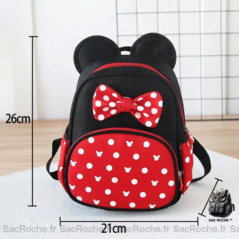 Mini Sac À Dos Minnie Rouge Noir Sac Enfant
