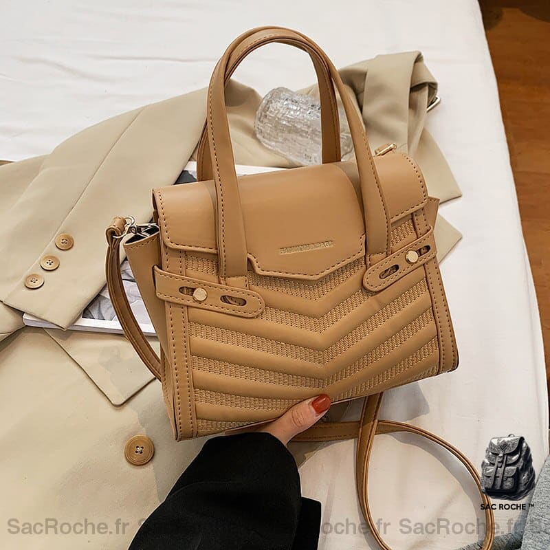 Petit Sac Bandoulière Femme Tendance Marron À Main