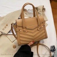 Petit sac bandoulière femme tendance - modèle Marron - Sac Roche ™