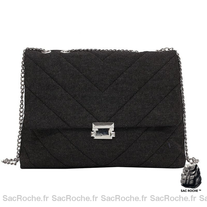 Petit Sac Femme Tissu Noir À Main